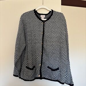Black and White Chevron Cardigan
